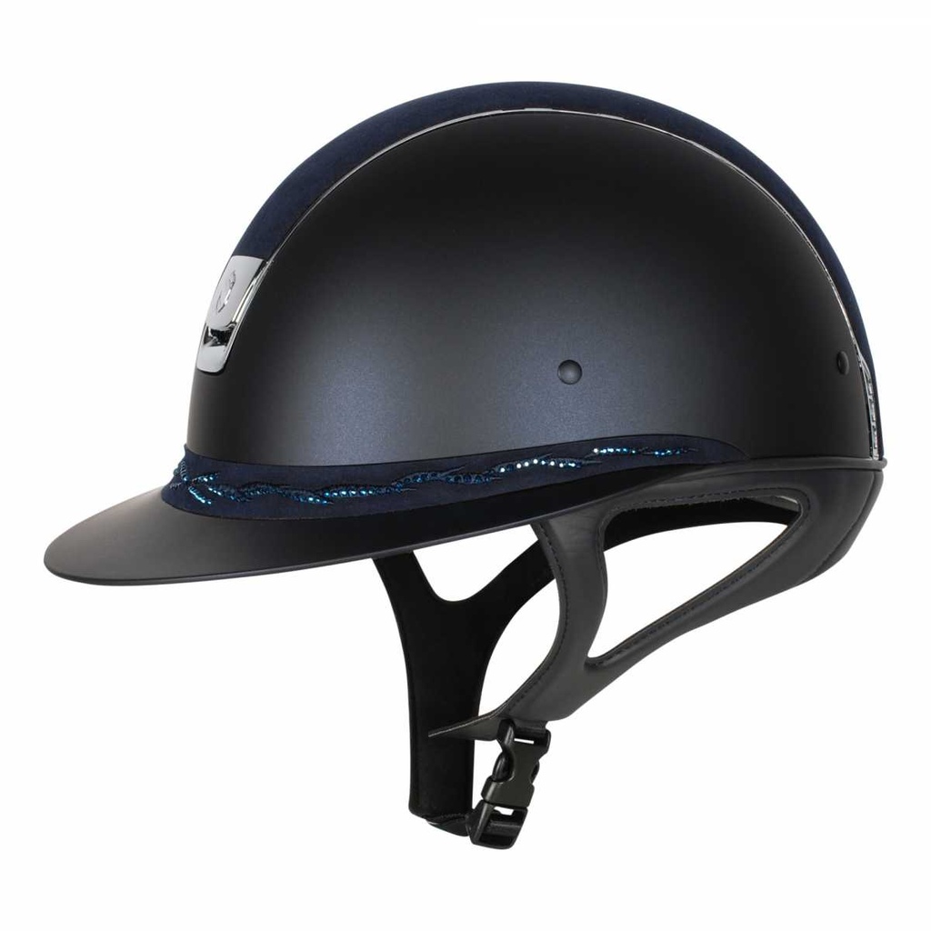 Samshield Miss Shield Shadowmatt dressage Flower Swarovski blue