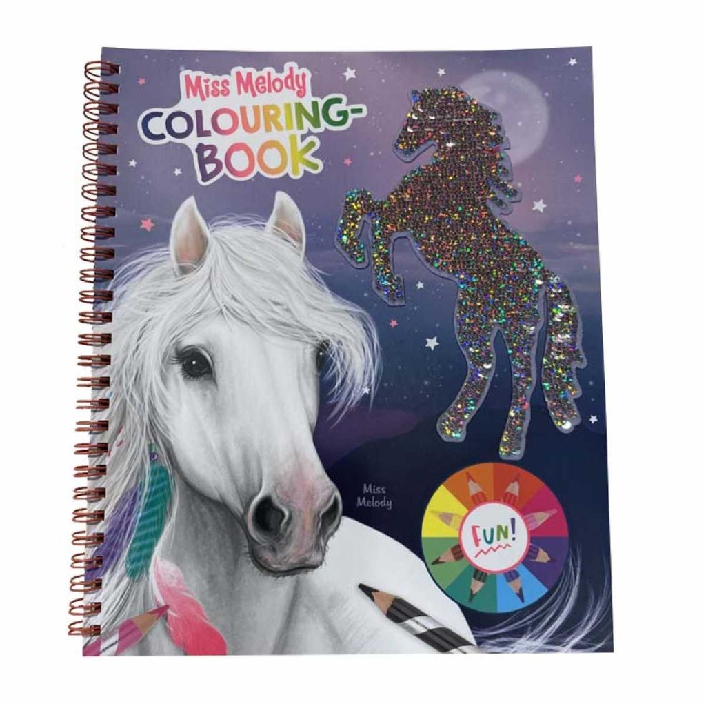 Miss Melody colorbook with sequins