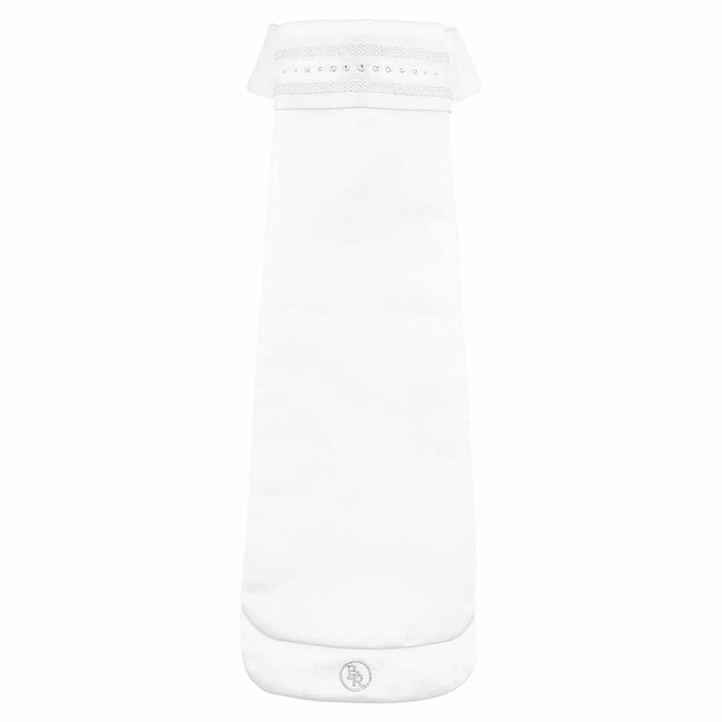 Plastron Pleated Crown Anky blanc M