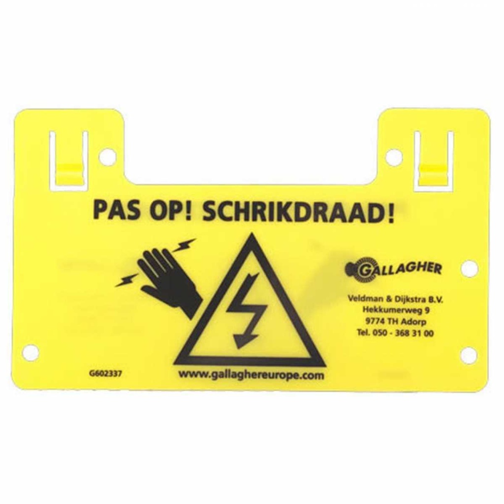 Plaque cloture electrique (en néerlandais)