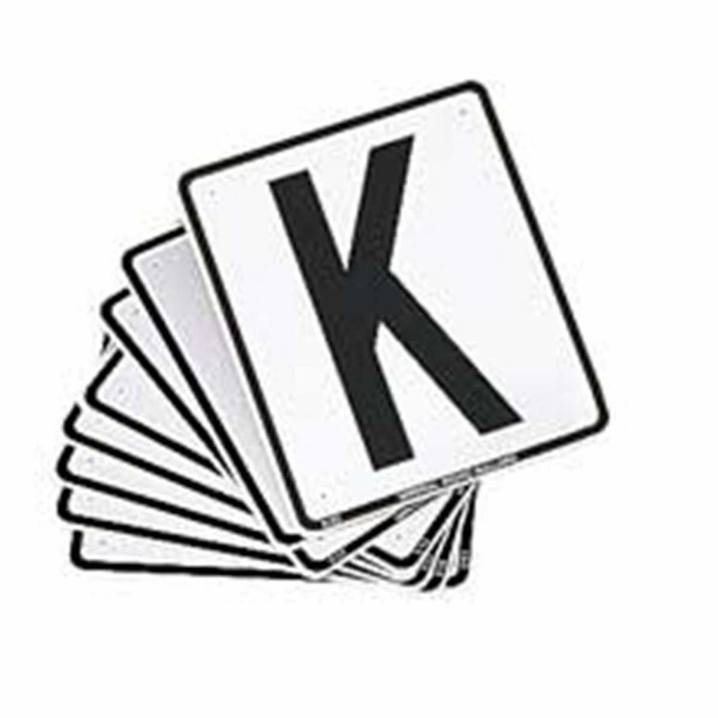 Supplementary set of 4 letters, 20 x 25 cm