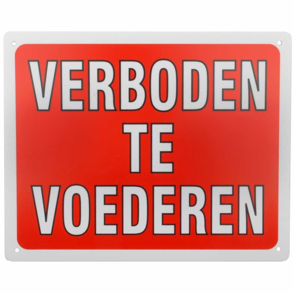 Sign: Do not feed (Dutch)